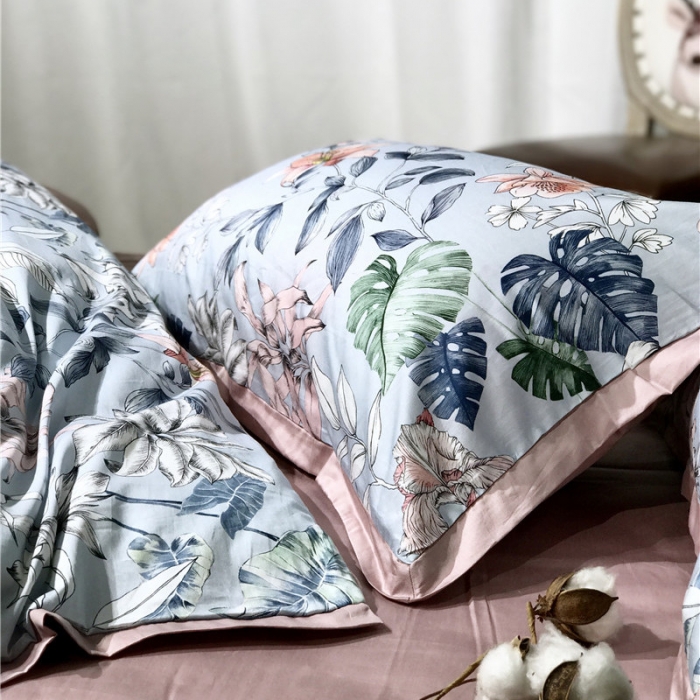 91家纺网 家纺一手货源 找家纺 优然居 2019小边款数码印花四件套 秋颜