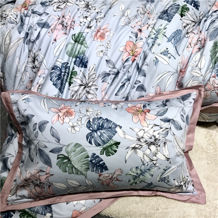 91家纺网 家纺一手货源 找家纺 优然居 2019小边款数码印花四件套 秋颜