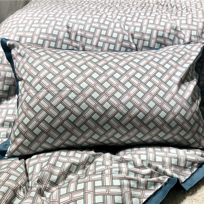 91家纺网 家纺一手货源 找家纺 优然居 2019小边款数码印花四件套维克