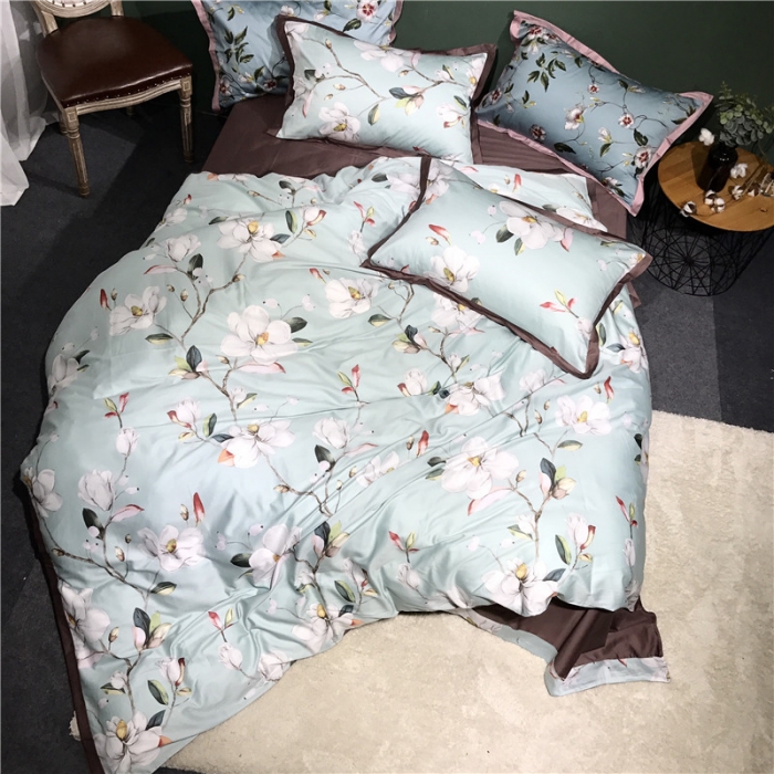 91家纺网 家纺一手货源 找家纺 优然居 2019小边款数码印花四件套 春令