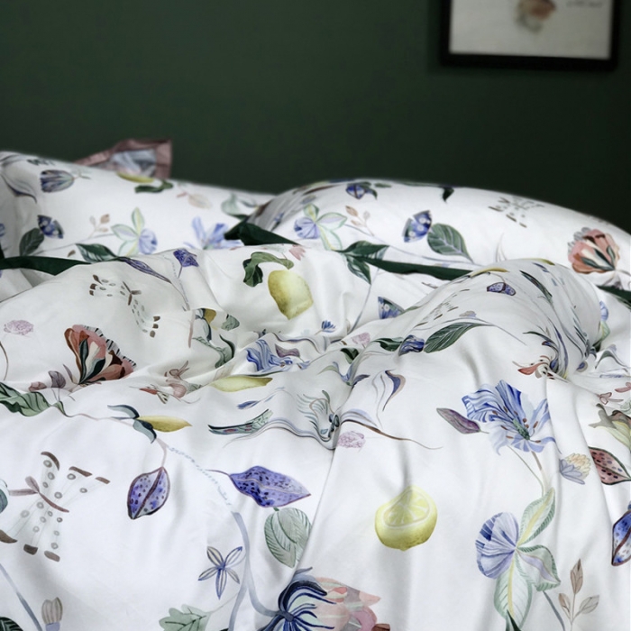 91家纺网 家纺一手货源 找家纺 优然居 2019小边款数码印花四件套 蒂娜