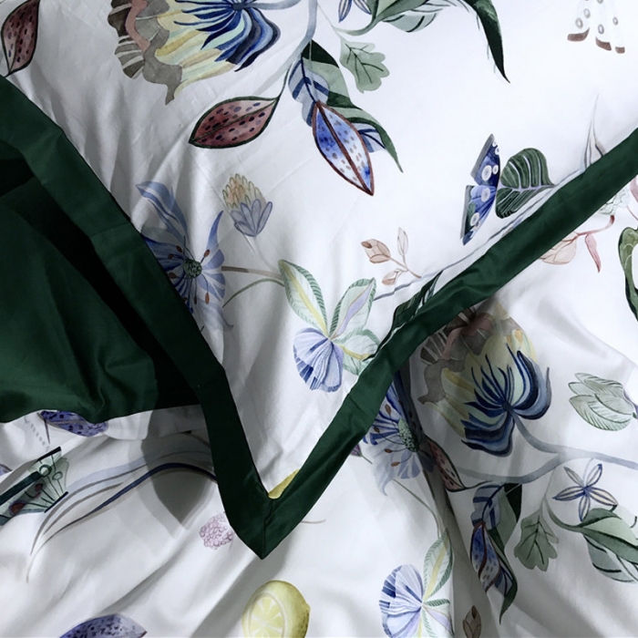 91家纺网 家纺一手货源 找家纺 优然居 2019小边款数码印花四件套 蒂娜