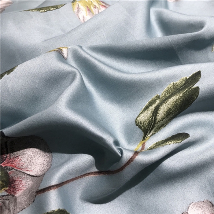 91家纺网 家纺一手货源 找家纺 优然居 2019小边款数码印花四件套 倚梅