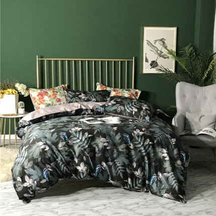 91家纺网 家纺一手货源 找家纺 优然居家纺 2019春新款数码印花四件套肖娜