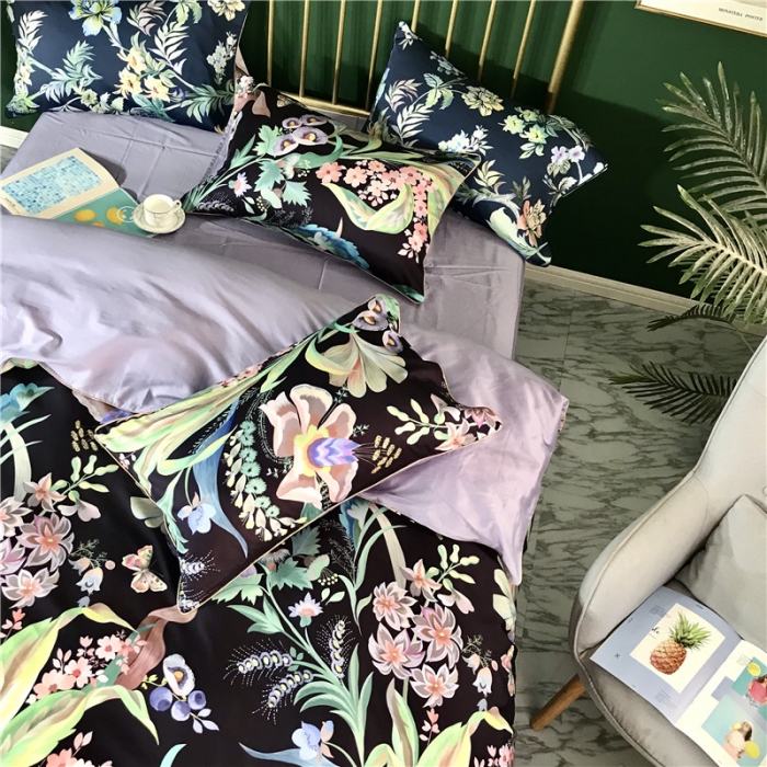 91家纺网 家纺一手货源 找家纺 优然居家纺 2019春新款数码印花四件套埃尔芭