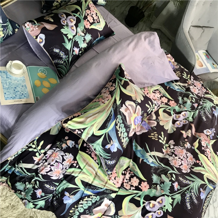 91家纺网 家纺一手货源 找家纺 优然居家纺 2019春新款数码印花四件套埃尔芭