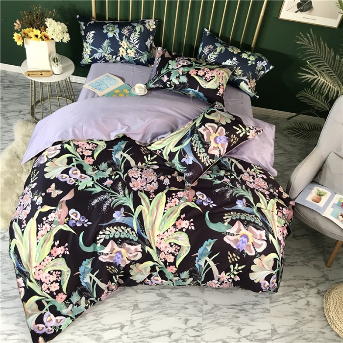 91家纺网 家纺一手货源 找家纺 优然居家纺 2019春新款数码印花四件套埃尔芭