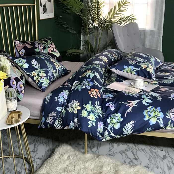 91家纺网 家纺一手货源 找家纺 优然居家纺 2019春新款数码印花四件套费丽西娅