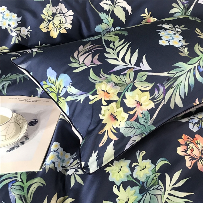 91家纺网 家纺一手货源 找家纺 优然居家纺 2019春新款数码印花四件套费丽西娅