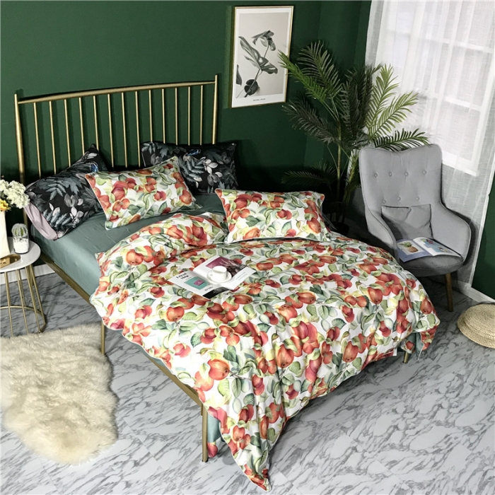 91家纺网 家纺一手货源 找家纺 优然居家纺 2019春新款数码印花四件套玛琪