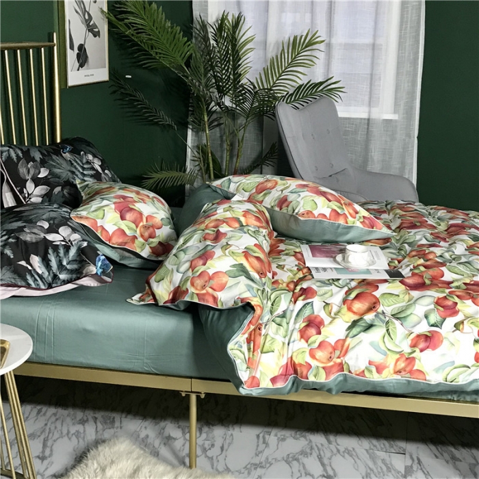 91家纺网 家纺一手货源 找家纺 优然居家纺 2019春新款数码印花四件套玛琪