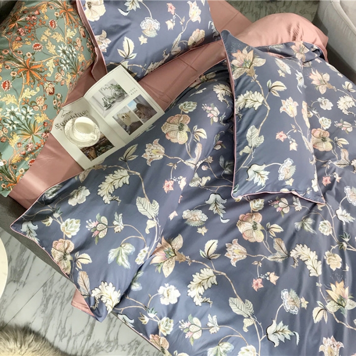 91家纺网 家纺一手货源 找家纺 优然居家纺 2019春新款数码印花四件套尤娜