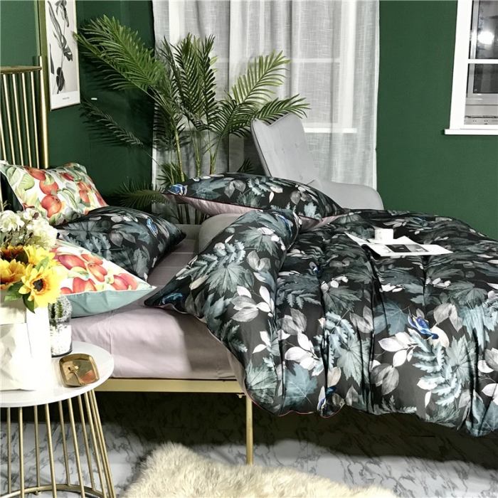 91家纺网 家纺一手货源 找家纺 优然居家纺 2019春新款数码印花四件套肖娜