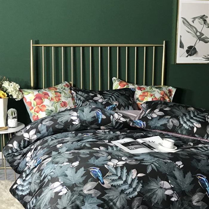 91家纺网 家纺一手货源 找家纺 优然居家纺 2019春新款数码印花四件套肖娜