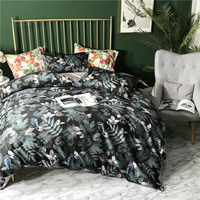 91家纺网 家纺一手货源 找家纺 优然居家纺 2019春新款数码印花四件套肖娜