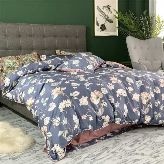 91家纺网 家纺一手货源 找家纺 优然居家纺 2019春新款数码印花四件套尤娜