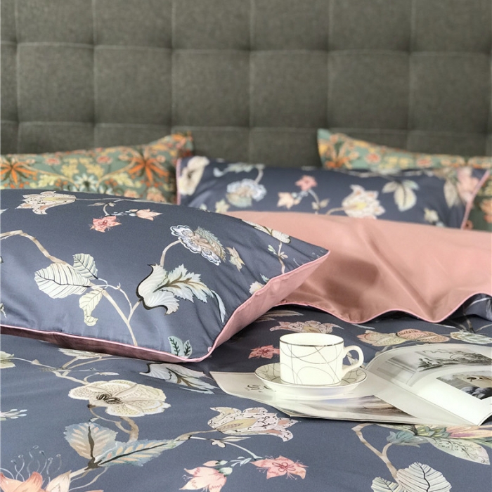 91家纺网 家纺一手货源 找家纺 优然居家纺 2019春新款数码印花四件套尤娜