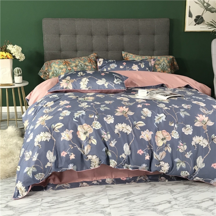 91家纺网 家纺一手货源 找家纺 优然居家纺 2019春新款数码印花四件套尤娜