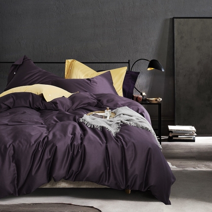 91家纺网 家纺一手货源 找家纺 （总）优然居家纺  60支长绒棉纯色四件套