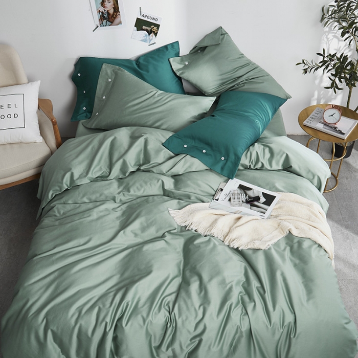 91家纺网 家纺一手货源 找家纺 （总）优然居家纺  60支长绒棉纯色四件套