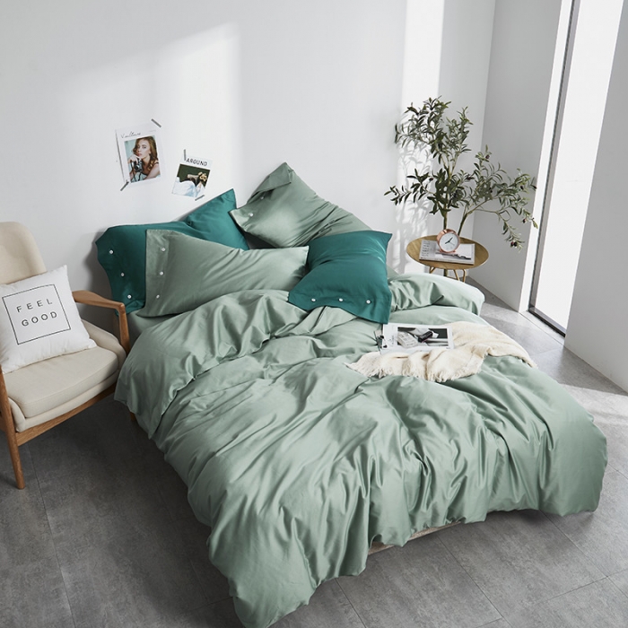 91家纺网 家纺一手货源 找家纺 （总）优然居家纺  60支长绒棉纯色四件套