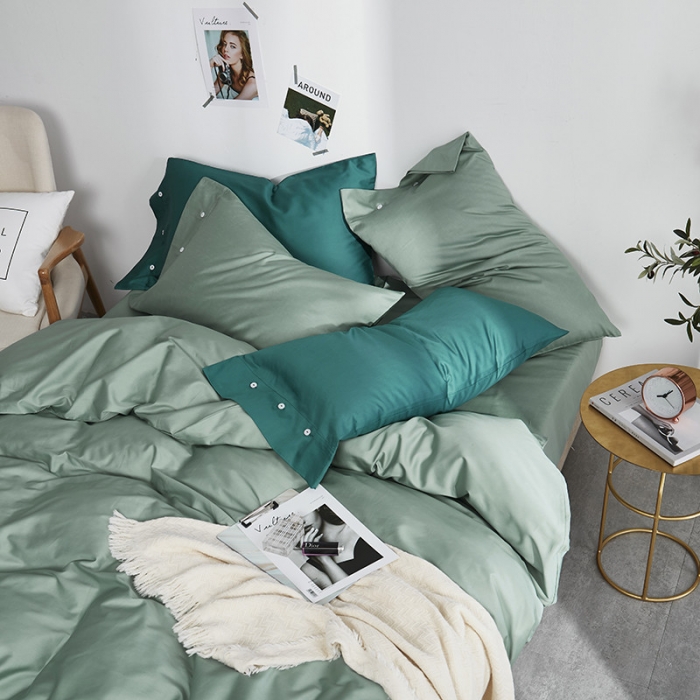 91家纺网 家纺一手货源 找家纺 （总）优然居家纺  60支长绒棉纯色四件套