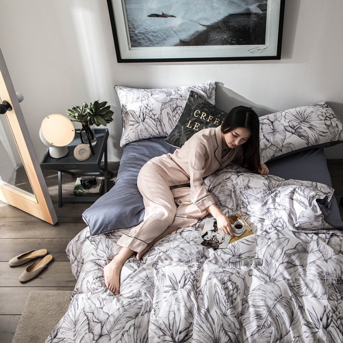 91家纺网 家纺一手货源 找家纺 （总）优然居家纺 2019数码印花长绒棉四件套