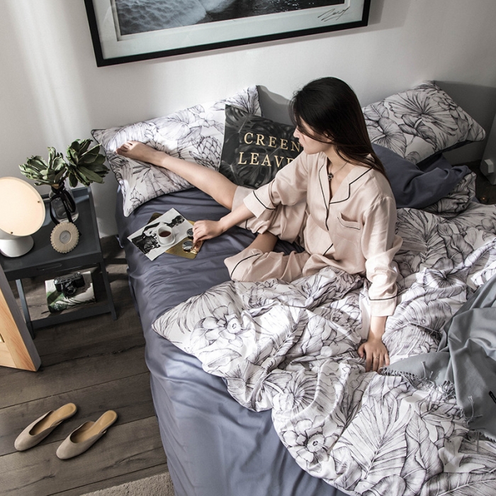 91家纺网 家纺一手货源 找家纺 （总）优然居家纺 2019数码印花长绒棉四件套