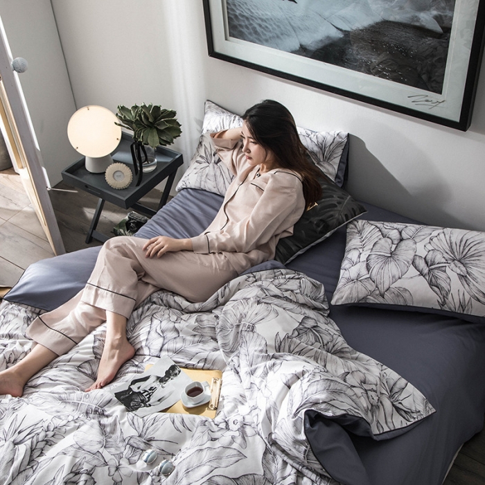 91家纺网 家纺一手货源 找家纺 （总）优然居家纺 2019数码印花长绒棉四件套