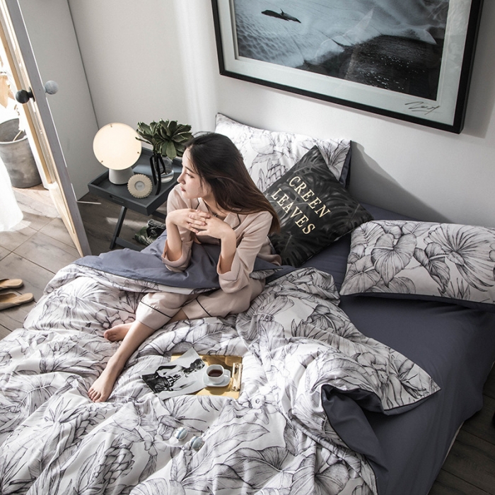 91家纺网 家纺一手货源 找家纺 （总）优然居家纺 2019数码印花长绒棉四件套