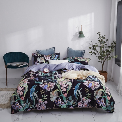 91家纺网 家纺一手货源 找家纺 （总）优然居家纺 2019数码印花长绒棉四件套