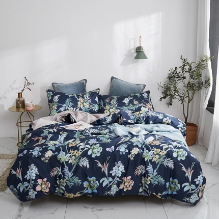 91家纺网 家纺一手货源 找家纺 （总）优然居家纺 2019数码印花长绒棉四件套