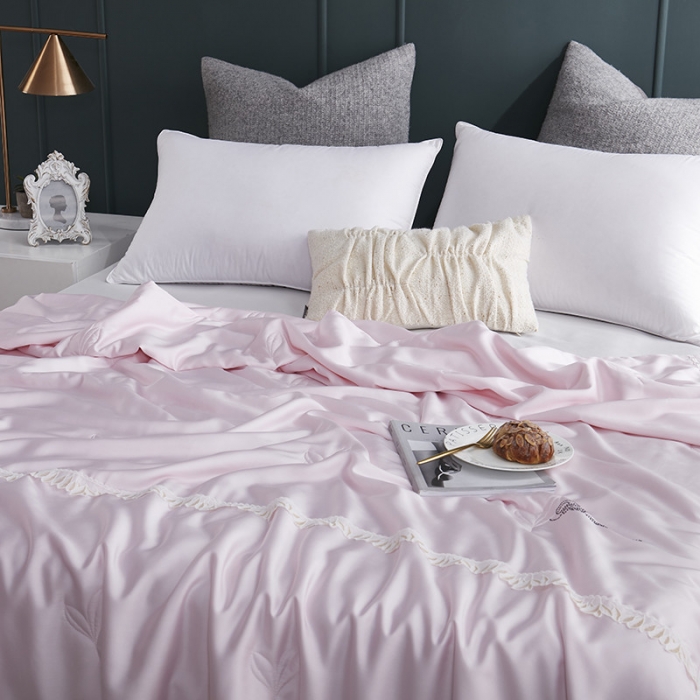 91家纺网 家纺一手货源 找家纺 优然居家纺 60支兰精天丝夏被 萝莉粉