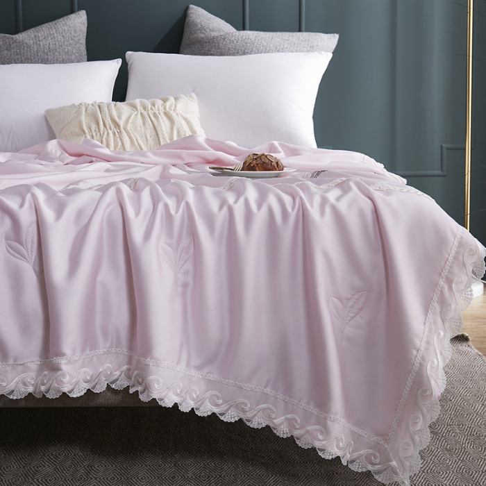 91家纺网 家纺一手货源 找家纺 优然居家纺 60支兰精天丝夏被 萝莉粉