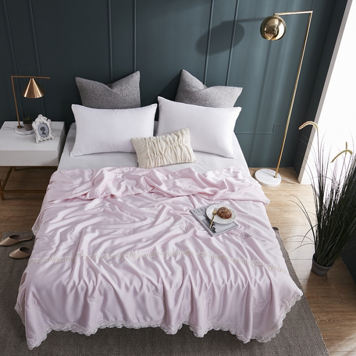 91家纺网 家纺一手货源 找家纺 优然居家纺 60支兰精天丝夏被 萝莉粉