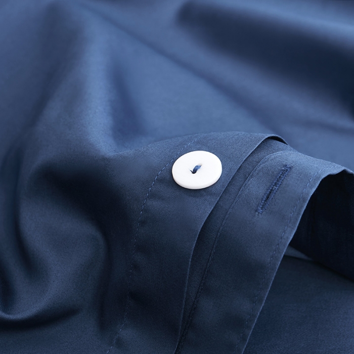 91家纺网 家纺一手货源 找家纺 优然居家纺 60支长绒棉纯色四件套藏青