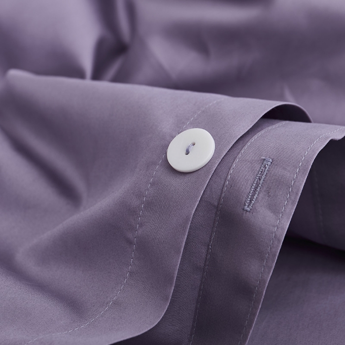 91家纺网 家纺一手货源 找家纺 优然居家纺 60支长绒棉纯色四件套高贵紫