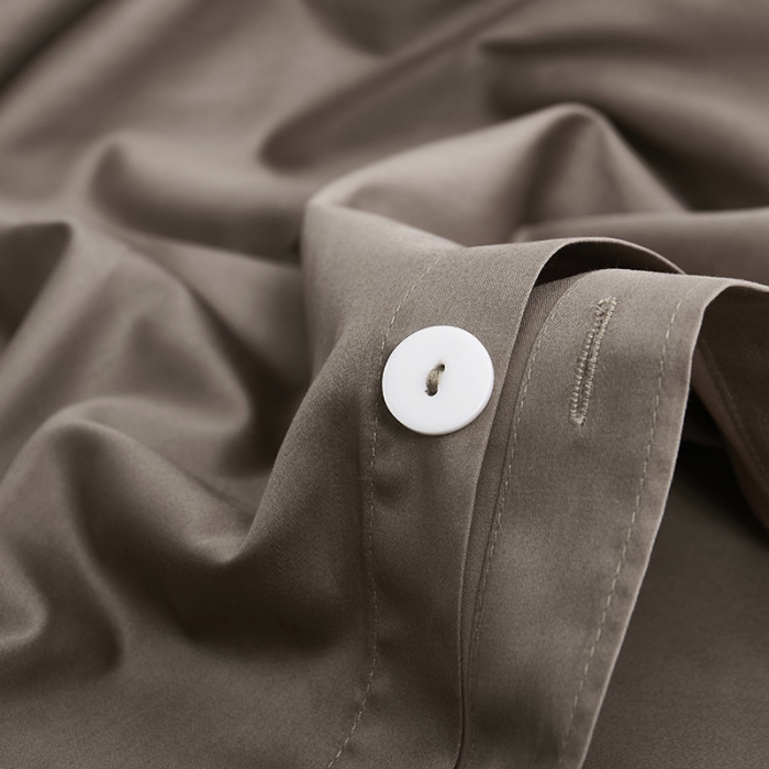 91家纺网 家纺一手货源 找家纺 优然居家纺 60支长绒棉纯色四件套卡其