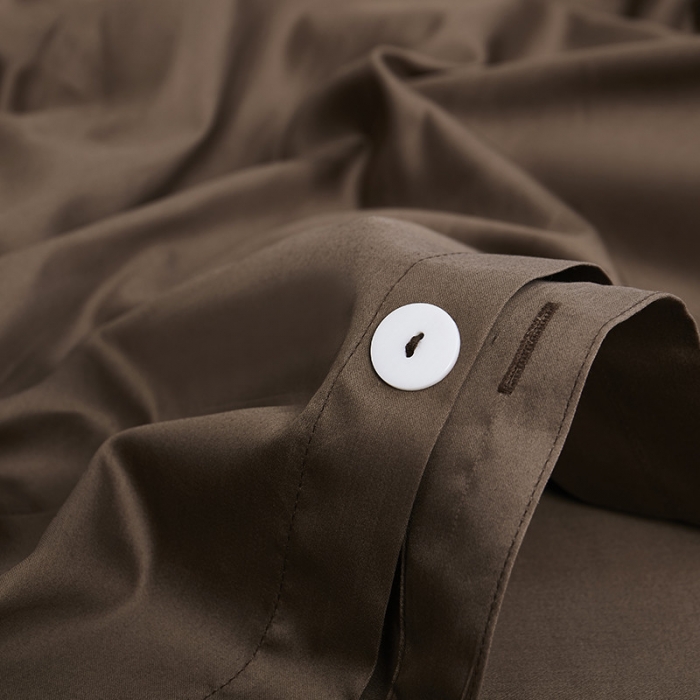 91家纺网 家纺一手货源 找家纺 优然居家纺 60支长绒棉纯色四件套深牧咖