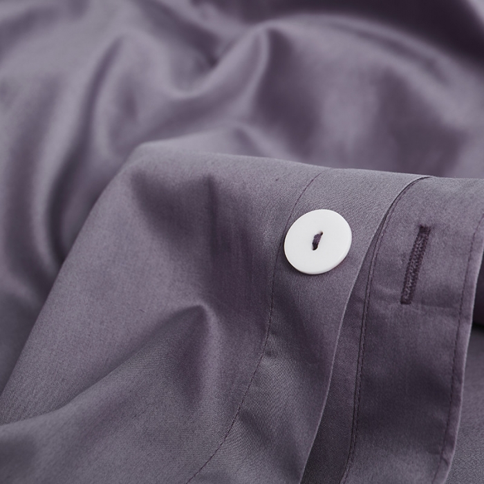 91家纺网 家纺一手货源 找家纺 优然居家纺 60支长绒棉纯色四件套优雅紫灰