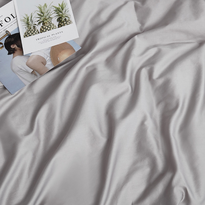 91家纺网 家纺一手货源 找家纺 优然居家纺  60支长绒棉纯色四件套 金属银灰