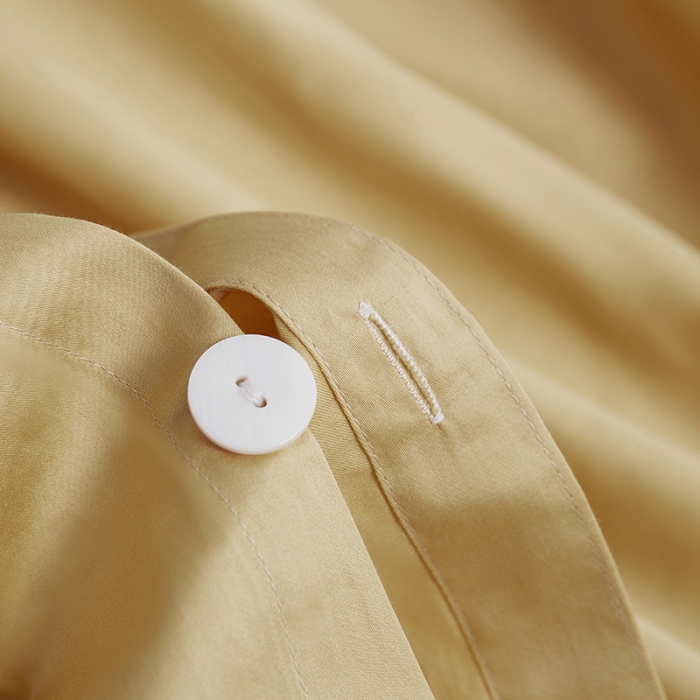 91家纺网 家纺一手货源 找家纺 优然居家纺  60支长绒棉纯色四件套 柠檬黄