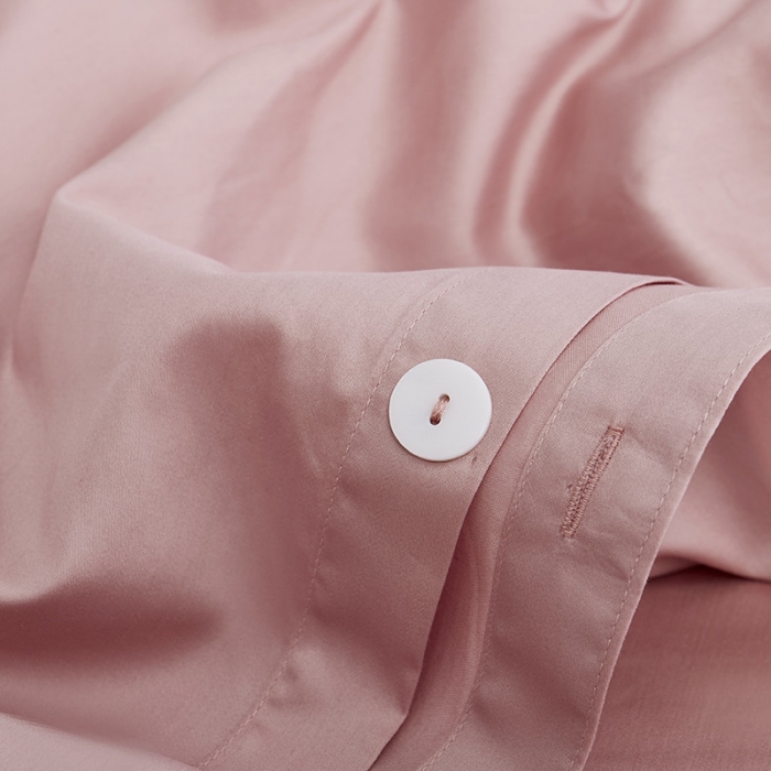 91家纺网 家纺一手货源 找家纺 优然居家纺  60支长绒棉纯色四件套 暖心粉