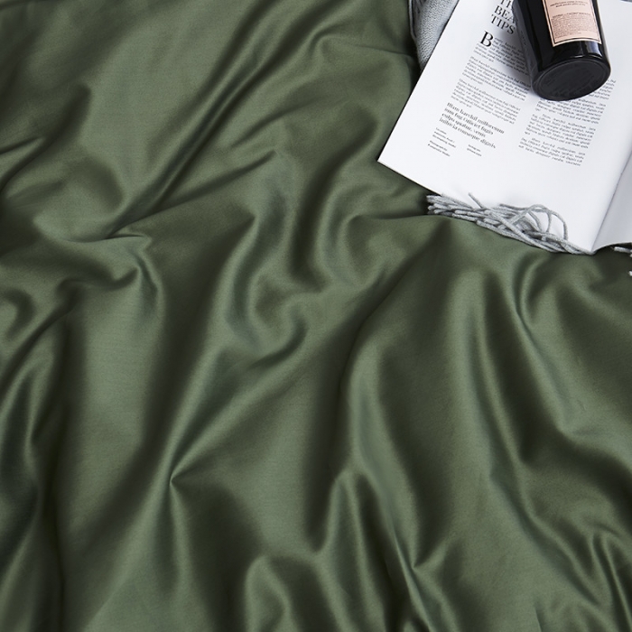 91家纺网 家纺一手货源 找家纺 优然居家纺  60支长绒棉纯色四件套 祖母绿