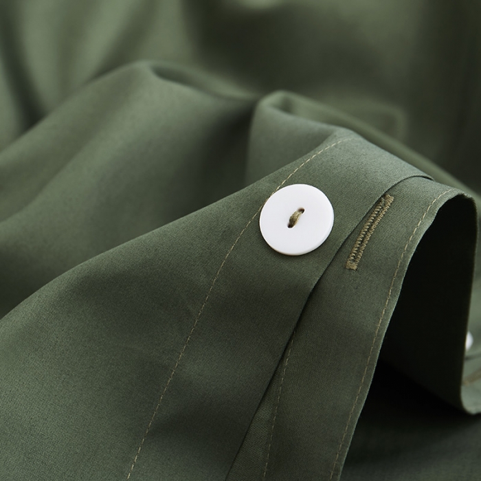 91家纺网 家纺一手货源 找家纺 优然居家纺  60支长绒棉纯色四件套 祖母绿