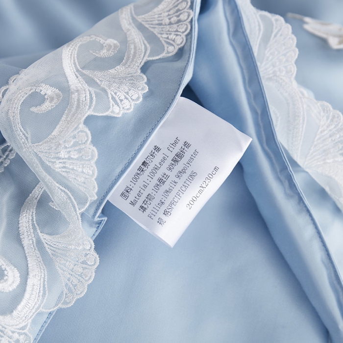 91家纺网 家纺一手货源 找家纺 优然居家纺 60支兰精天丝夏被 天蓝