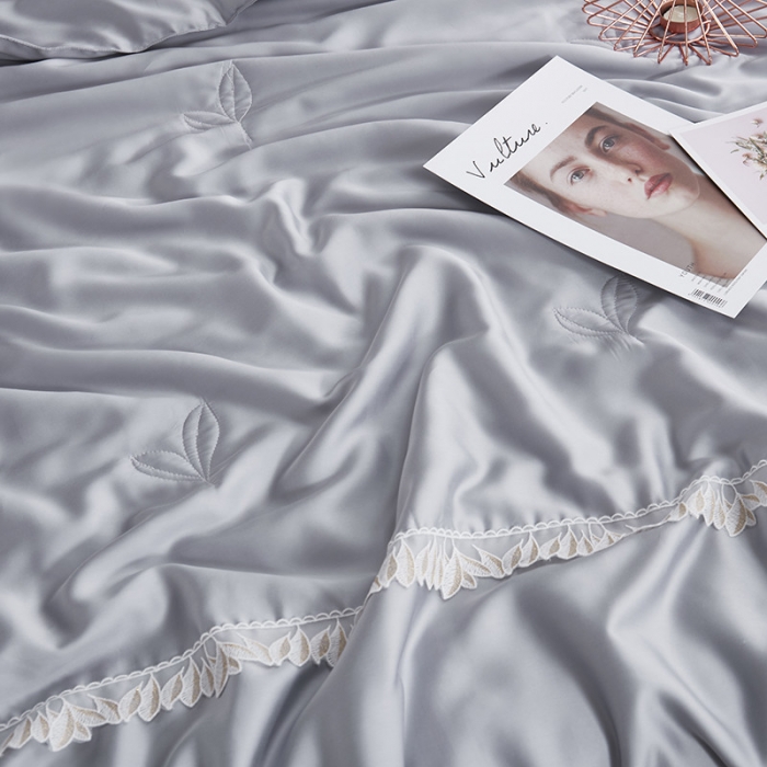 91家纺网 家纺一手货源 找家纺 优然居家纺 60支兰精天丝夏被 银灰