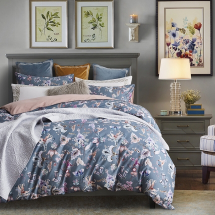 91家纺网 家纺一手货源 找家纺 （总）优然居家纺 2019数码印花长绒棉四件套