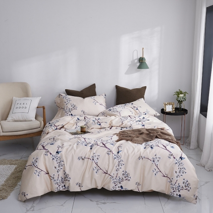 优然居家纺 2019活性印花四件套新款 琦丽儿