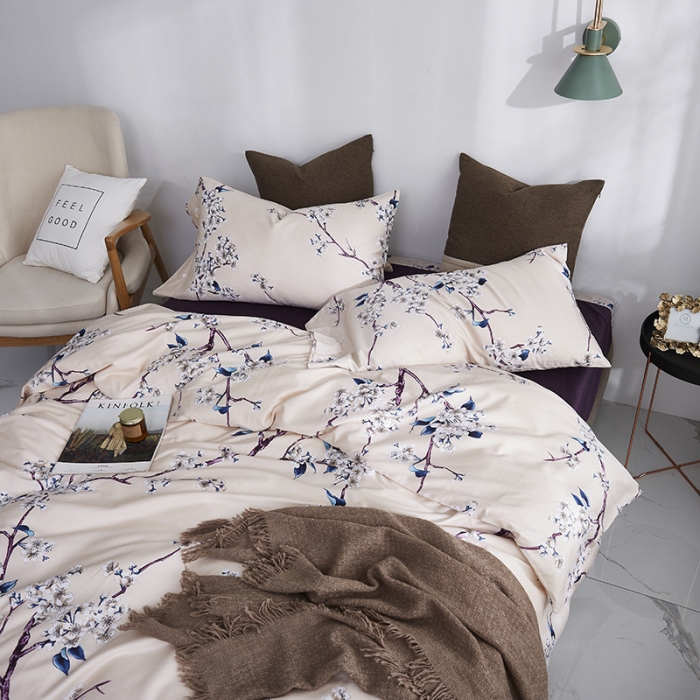 91家纺网 家纺一手货源 找家纺 优然居家纺 2019活性印花四件套新款 琦丽儿